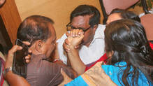 thiruvananthapuram-corporation-protest-mayor-v-v-rajesh-got-injured